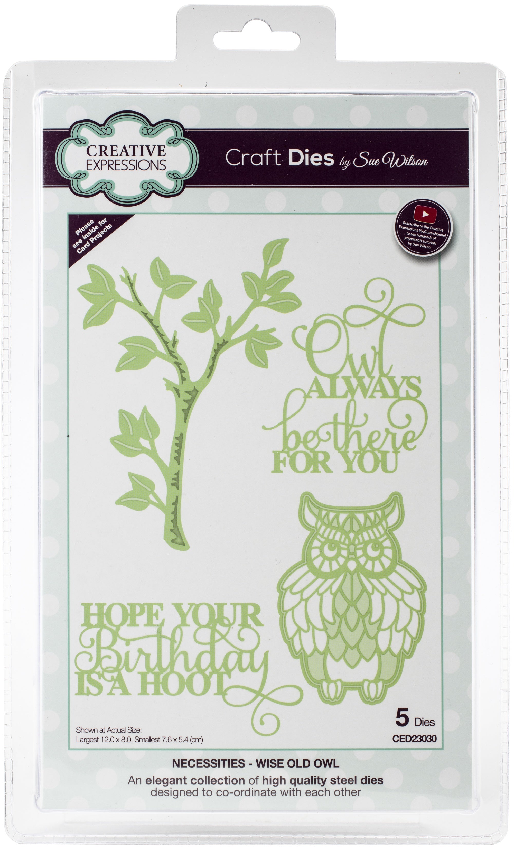 Creative Expressions Craft Dies By Sue Wilson - Necessities- Wise Old Owl