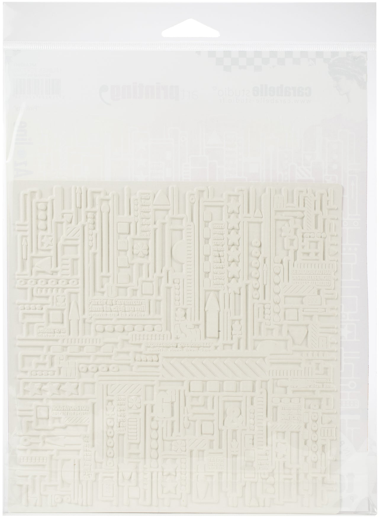 Carabelle Studio Art Printing Square Rubber Texture Plate - Pink City