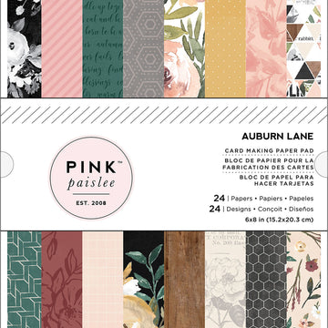 American Crafts Single-Sided Paper Pad 6"X8" 24/Pkg - Auburn Lane, 24 Designs/1 Each