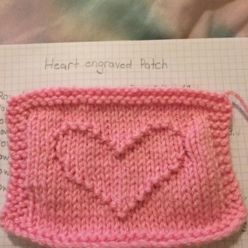 Cute Heart Engraved Patch Baby Blanket Pattern