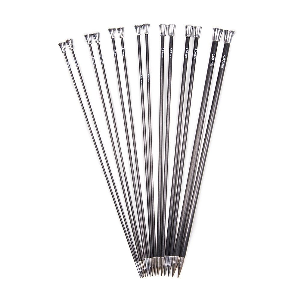 KnitPro Karbonz Single Point Needles 25cm