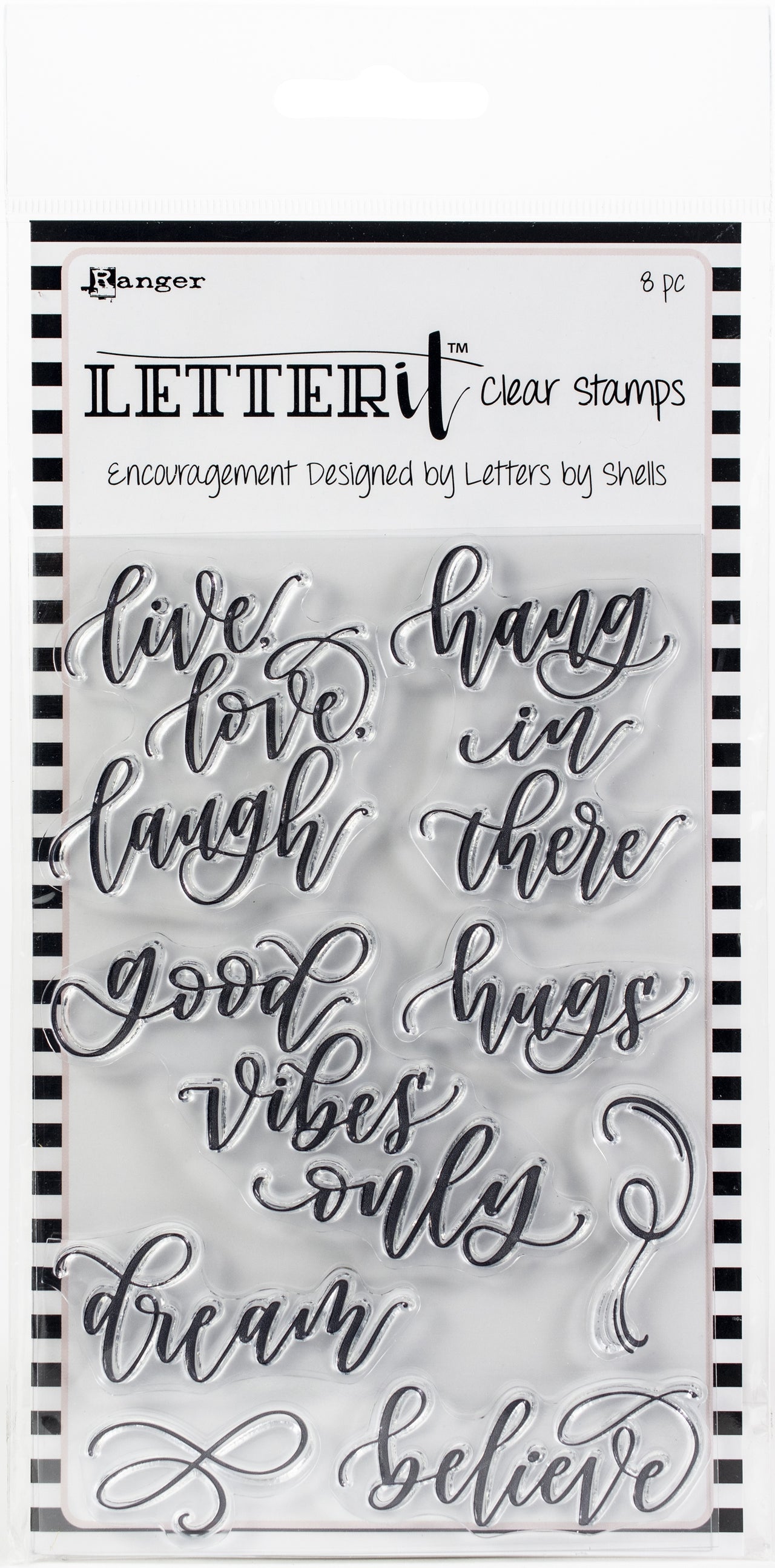 Ranger Letter It Clear Stamp Set 4"X6" - Encouragement