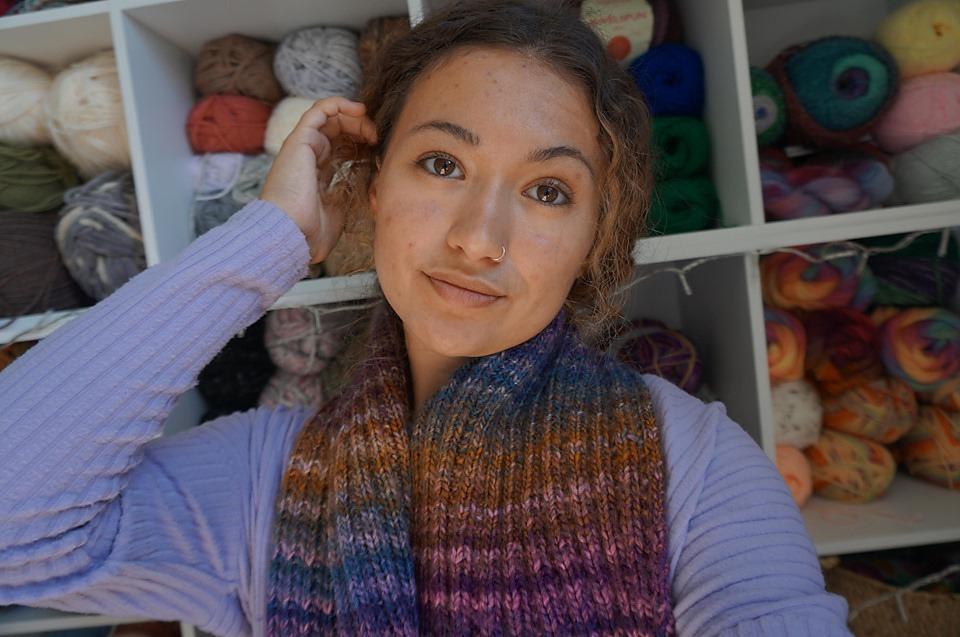 Jewel beaded scarf
