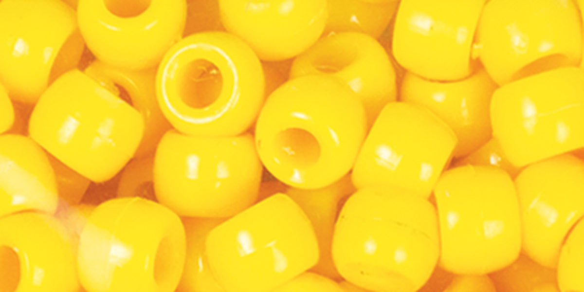 Cousin Fun Pack Acrylic Pony Beads 250/Pkg - Yellow