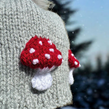 Mushroom Beanie Winter Hat