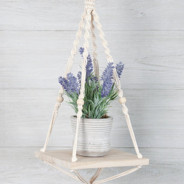 Solid Oak Hanging Shelf Macrame Kit