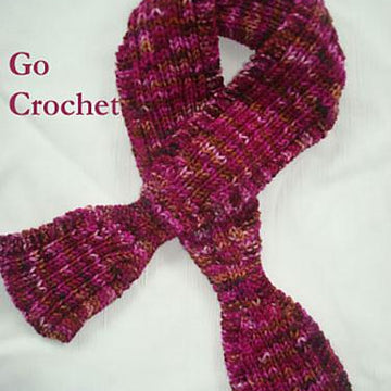 Raspberry Knit Ascot