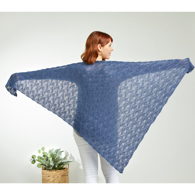 984 Bluebird - Shawl Knitting Pattern for Women in Valley Yarns 2/10 Merino Tencel