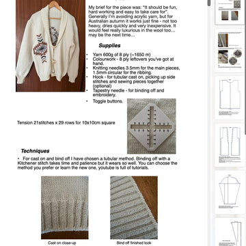 Cardigan with Geometric Colourwork