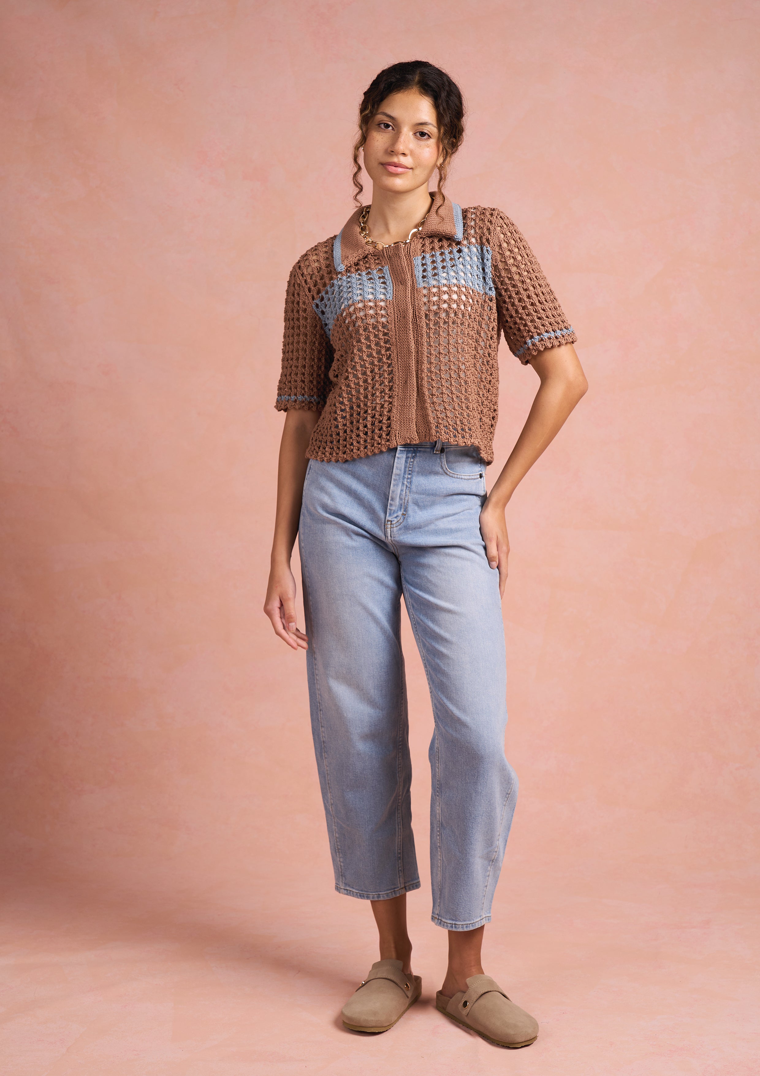 Dot Grid Shirt in Rowan Summerlite Dk - Downloadable PDF