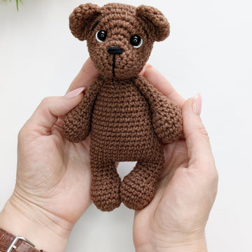Crochet bear snuggler pattern, easy crochet baby lovey blanket pattern