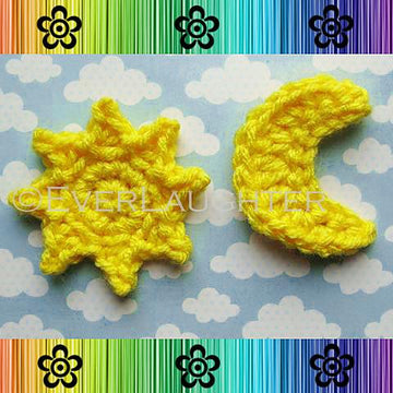 Sun Moon Star Cloud Raindrop Tree Applique Pattern