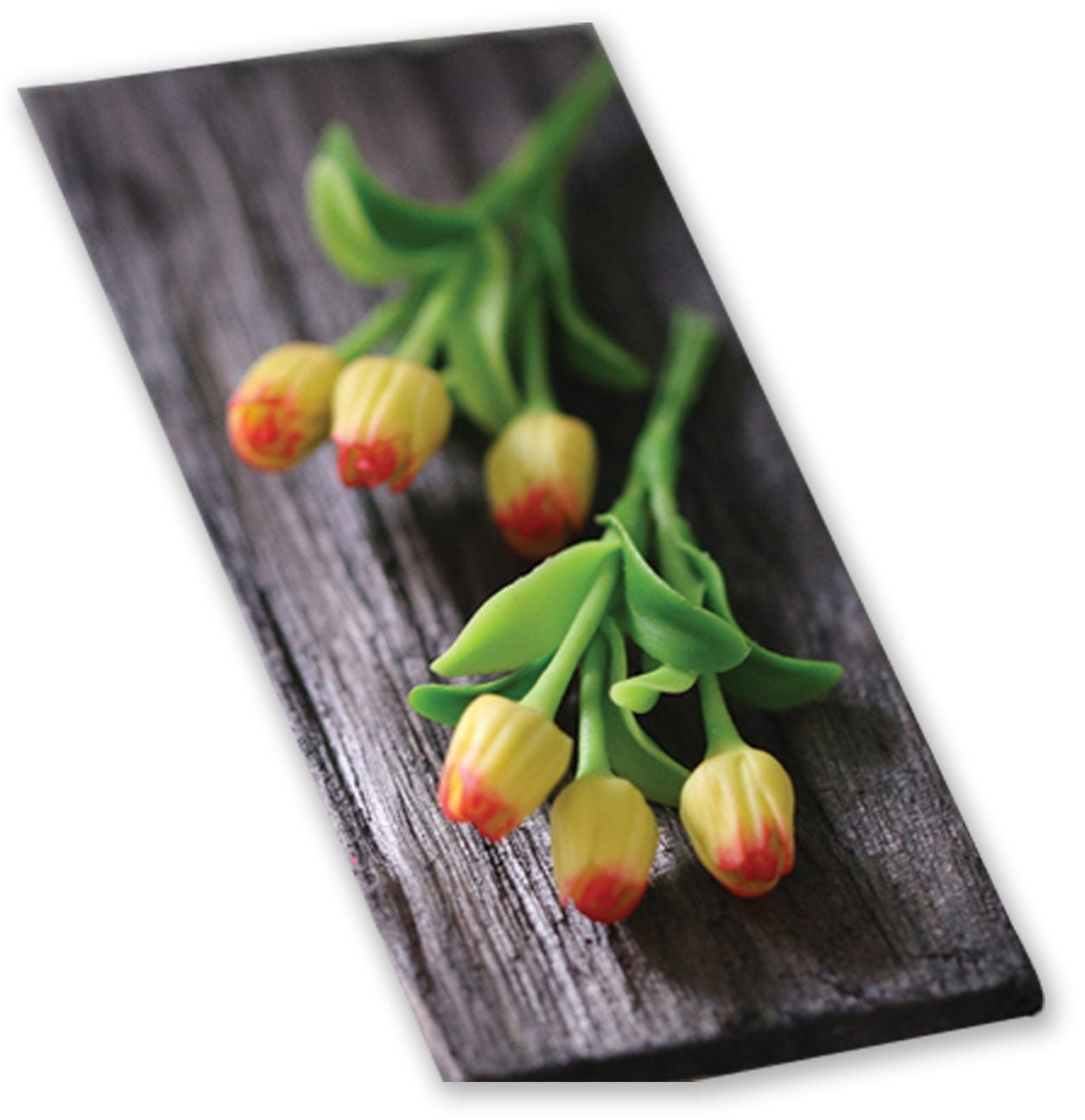 Dress My Craft Miniature Flower Tulip Bunch 2/Pkg - Yellow