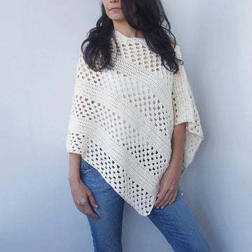Granny stripes poncho