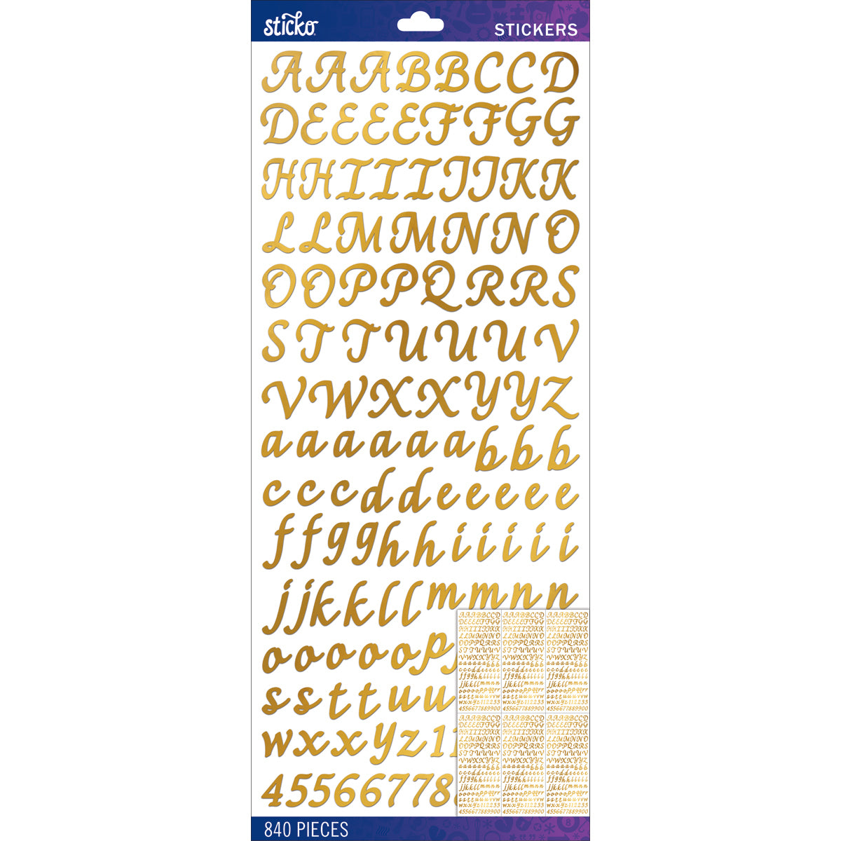 Sticko Alphabet Stickers - Gold Foil Script