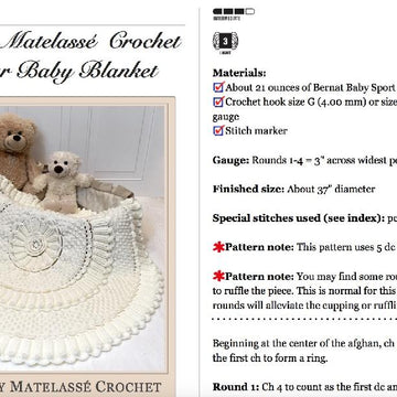 Chantilly Matelassé Crochet Baby Blanket
