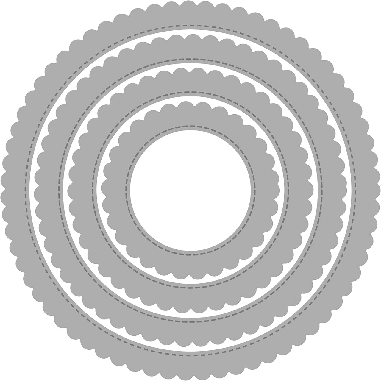 Paper Rose Dies - Scalloped Circle Frames