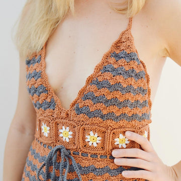Crochet Floral Dress - UK Terms