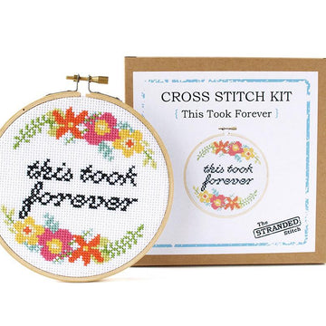 The Stranded Stitch This Took Forever Cross Stitch Kit - 5 inches