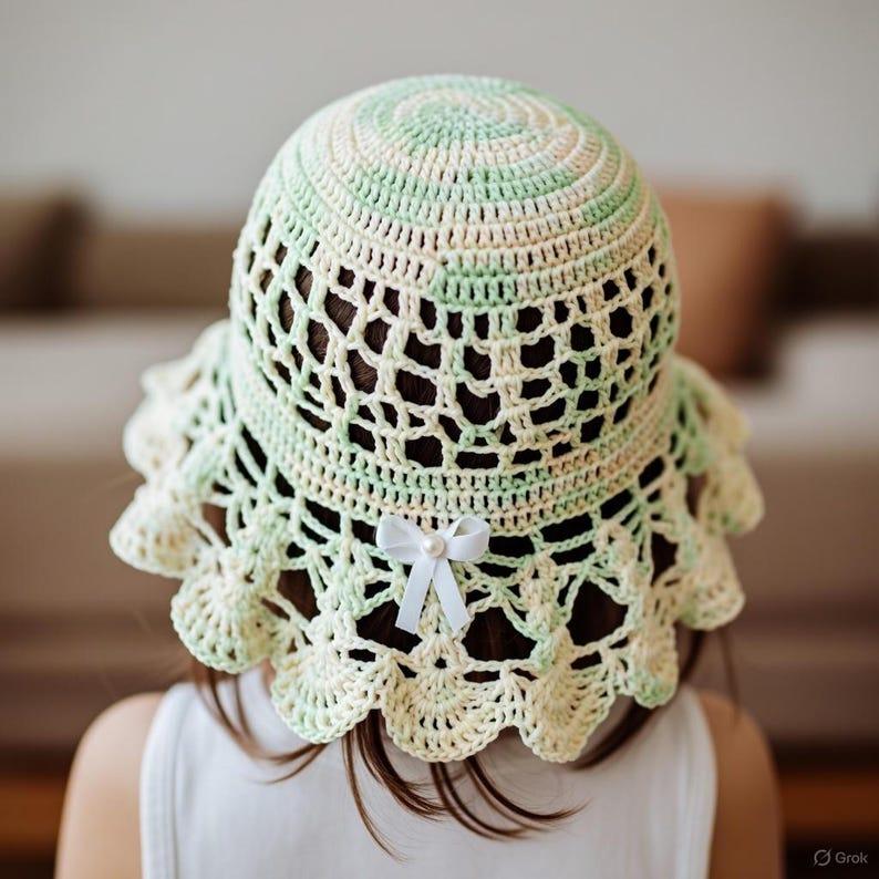 Crochet Sun Hat Pattern for Kids – Summer Cotton Hat PDF, Easy Crochet Hat Pattern
