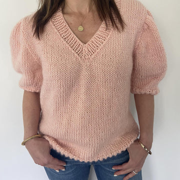 Puff Sleeve V Neck