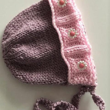 Pretty and Square Baby Bonnet