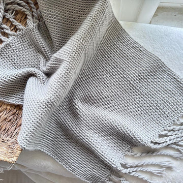 Blanket with twisted fringe