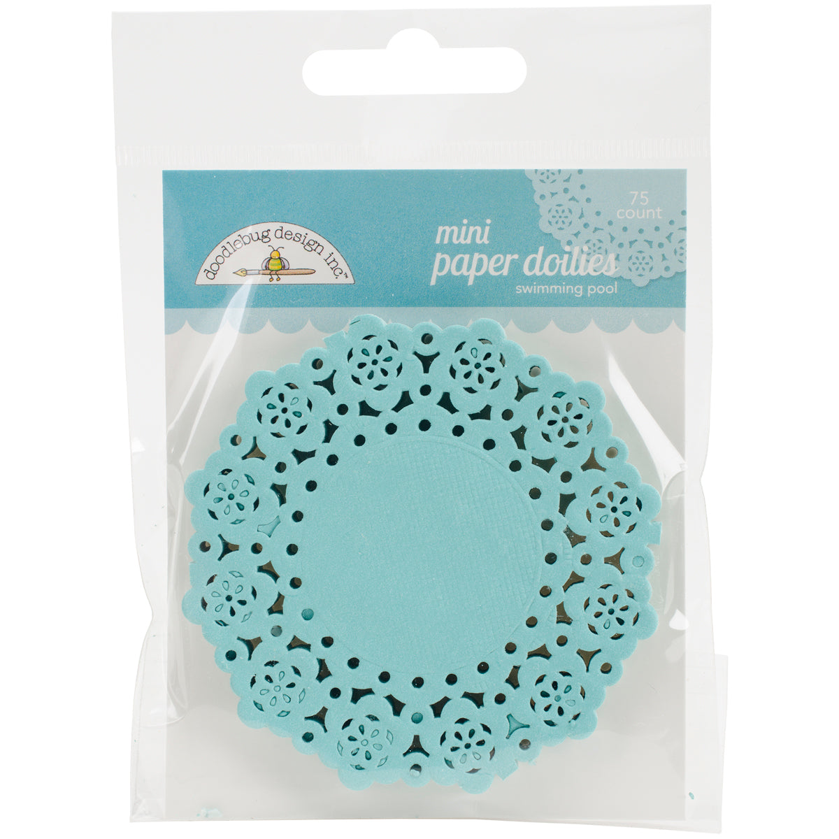Doodlebug Mini Doilies 3" 75/Pkg - Swimming Pool