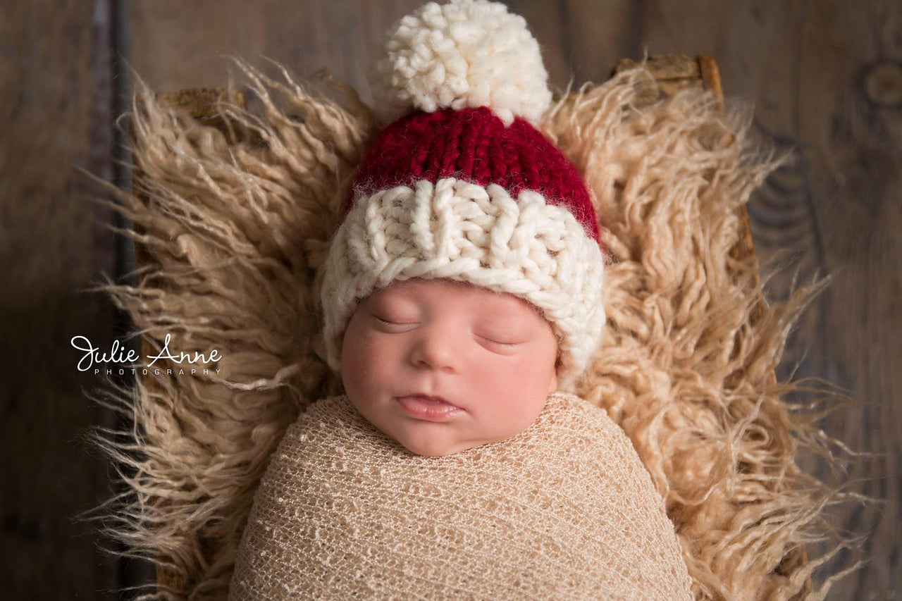 Santa Hat Pompom Christmas Baby Children Women