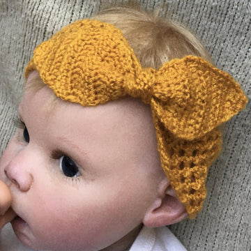 Baby Bow Headband Crochet Pattern Newborn - 12 months Infant Head Wrap