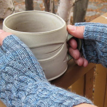 Pebbled Pathway Fingerless Mitts