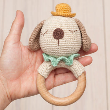 Dog rattle amigurumi