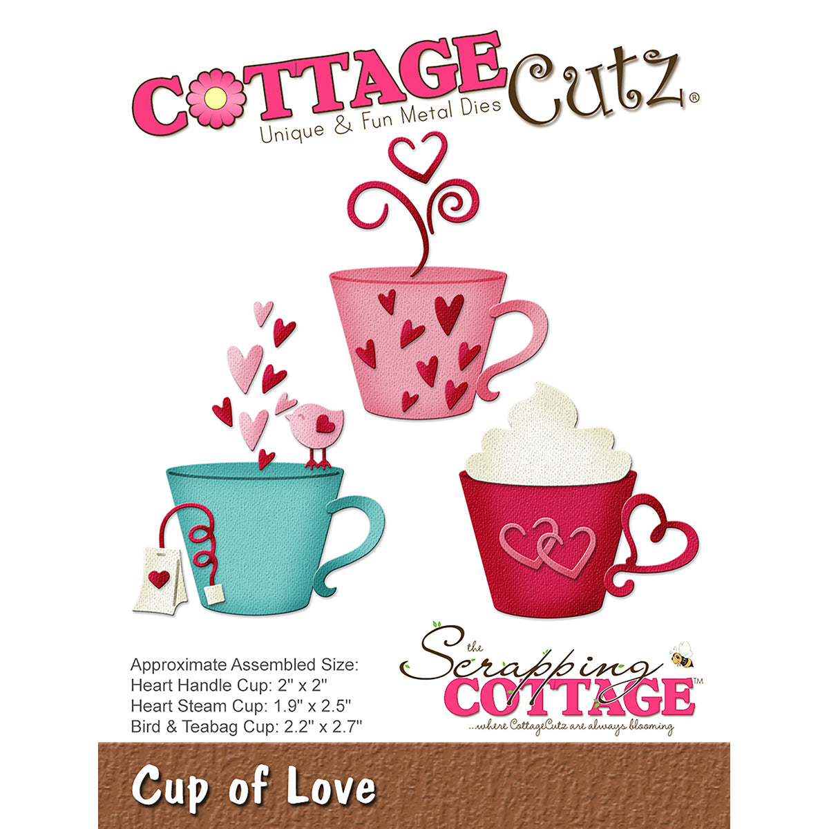 CottageCutz Dies - Cup Of Love, 1.9" To 2.5"