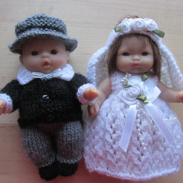 5" Berenguer Doll Bridal Outfit