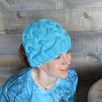 Cozy Cables Ponytail Hat