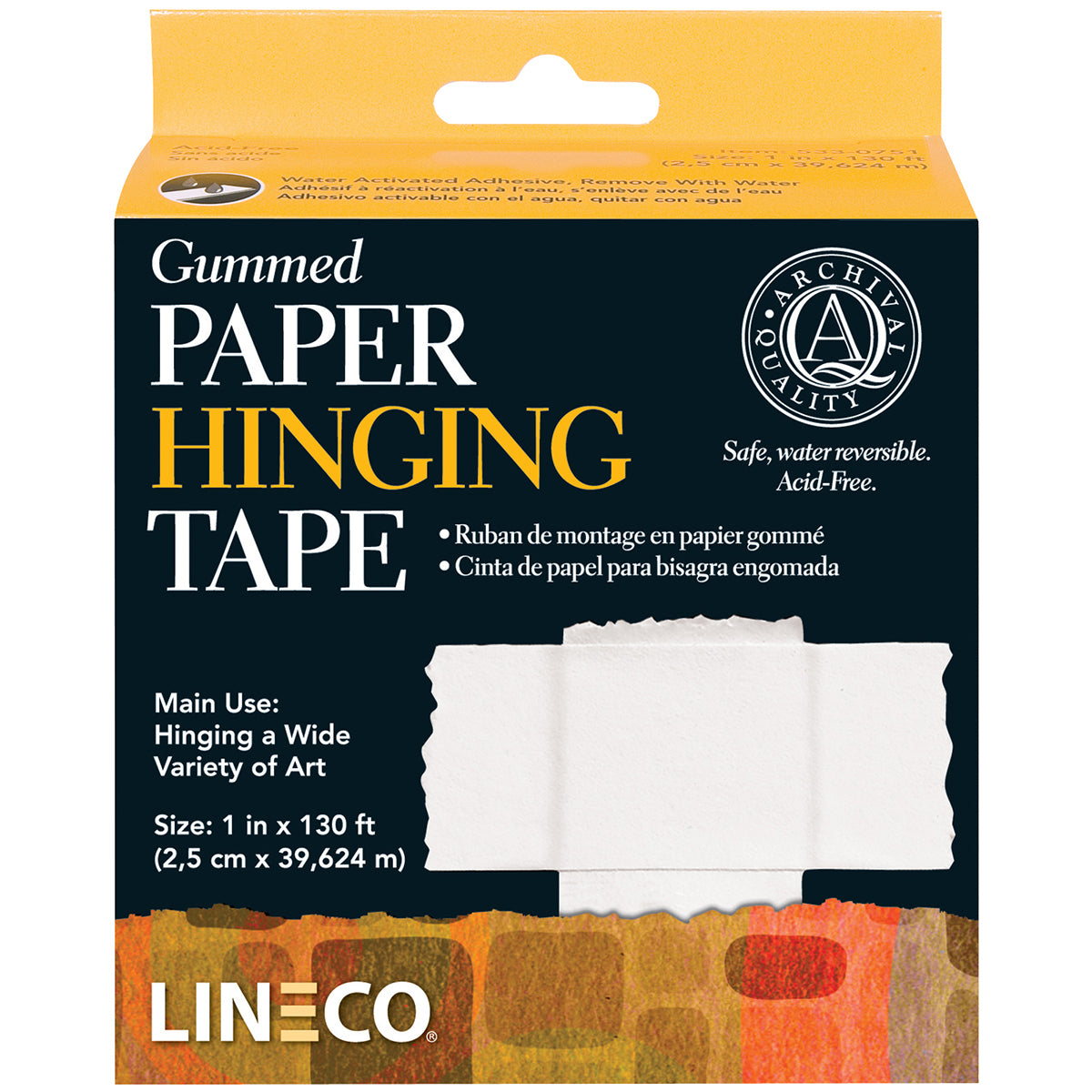 Lineco Gummed Paper Hinging Tape - 1"X130'