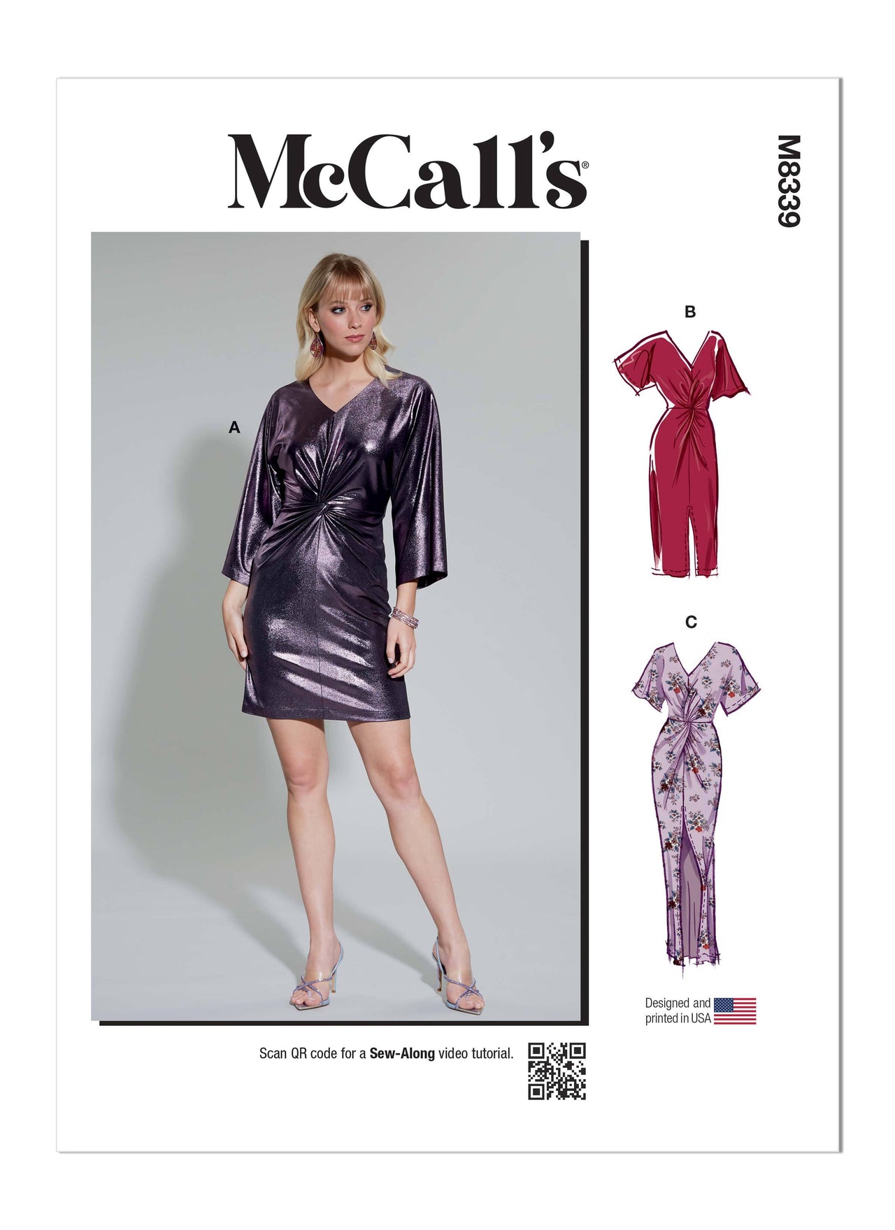 McCall's Misses' Knit Dress M8339 - Sewing Pattern