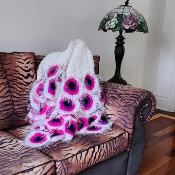 Pink Peacock Blanket