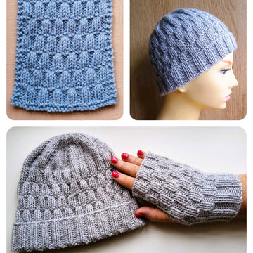 Whitby Scarf, Hat and Handwarmer Mittens