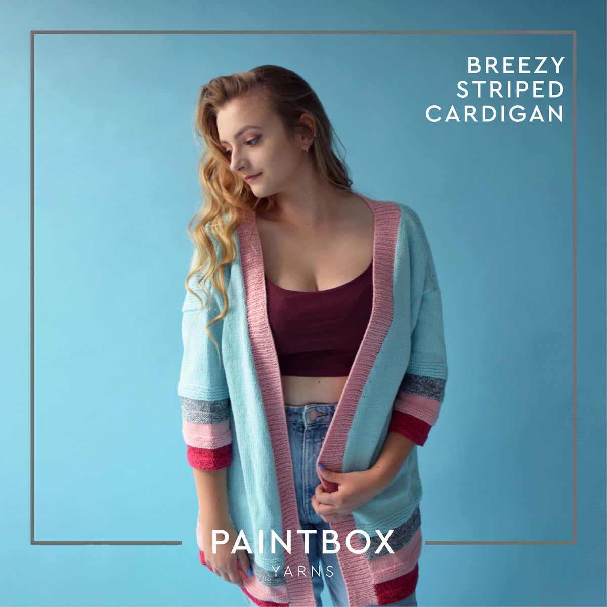 Breezy Striped Cardigan - Free Knitting Pattern for Women in Paintbox Yarns Cotton DK and Metallic DK - Downloadable PDF