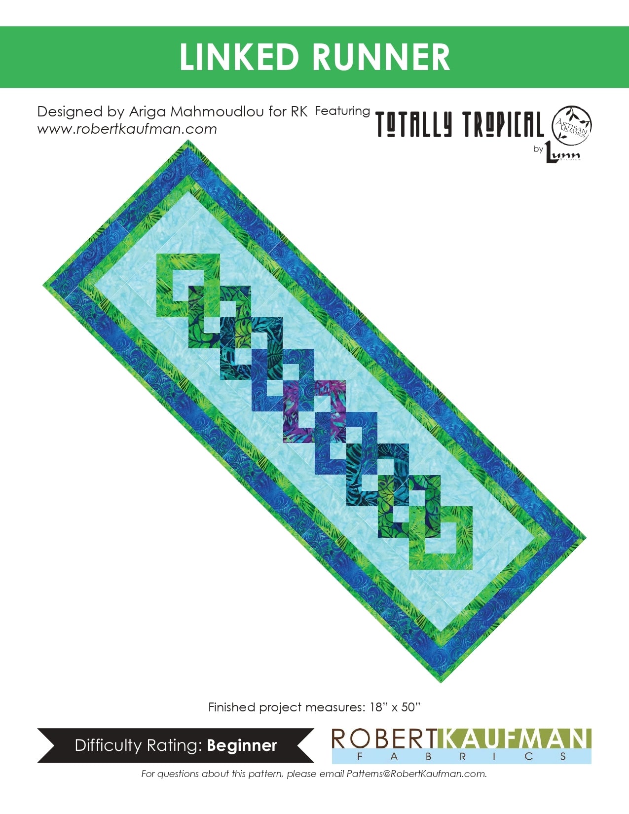 Robert Kaufman Linked Runner - Downloadable PDF