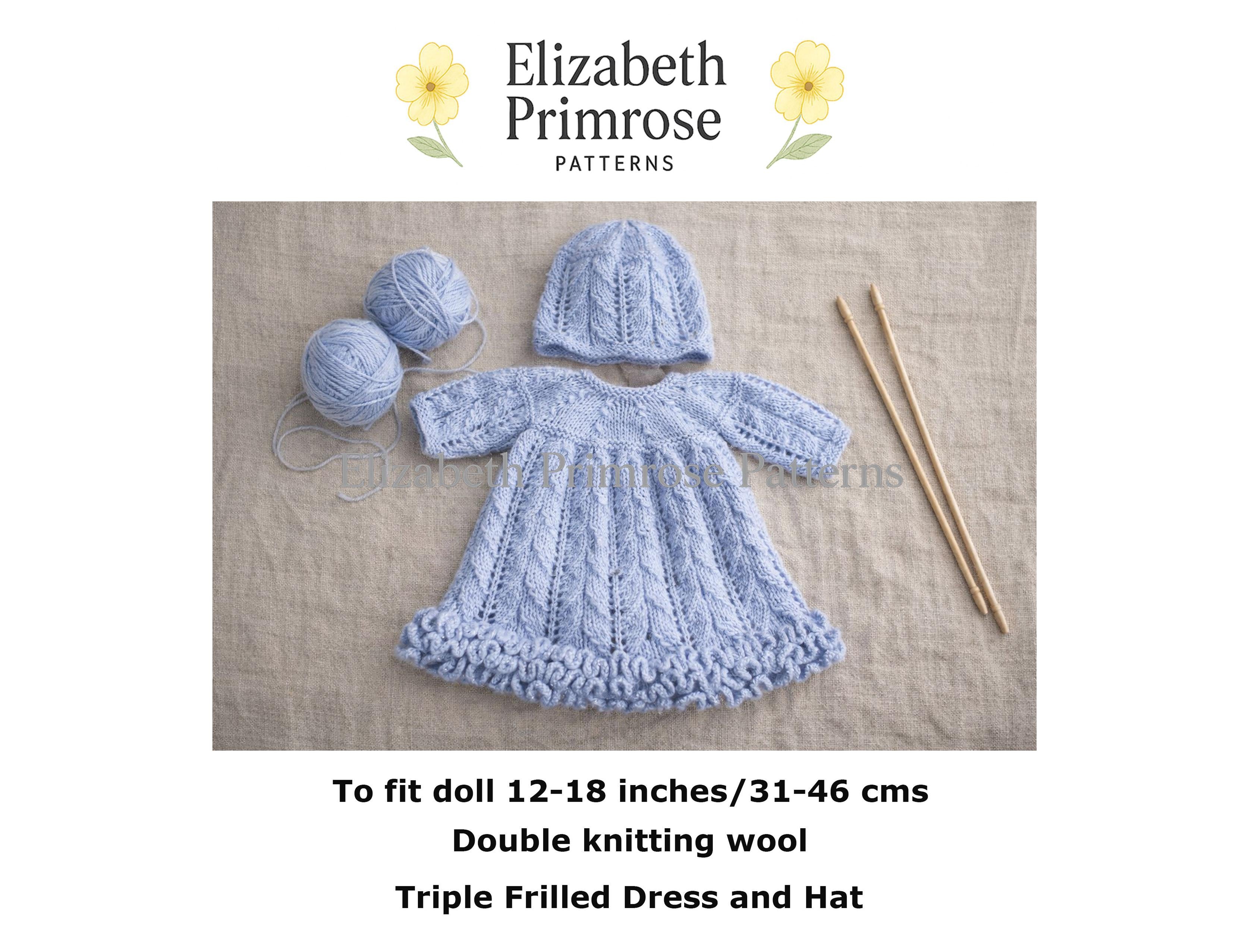Triple Frill Doll Dress and Hat P59