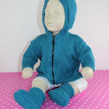 Baby Hoodie Bomber Jacket & Booties