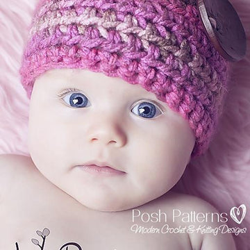 Button Beanie Crochet Pattern 155