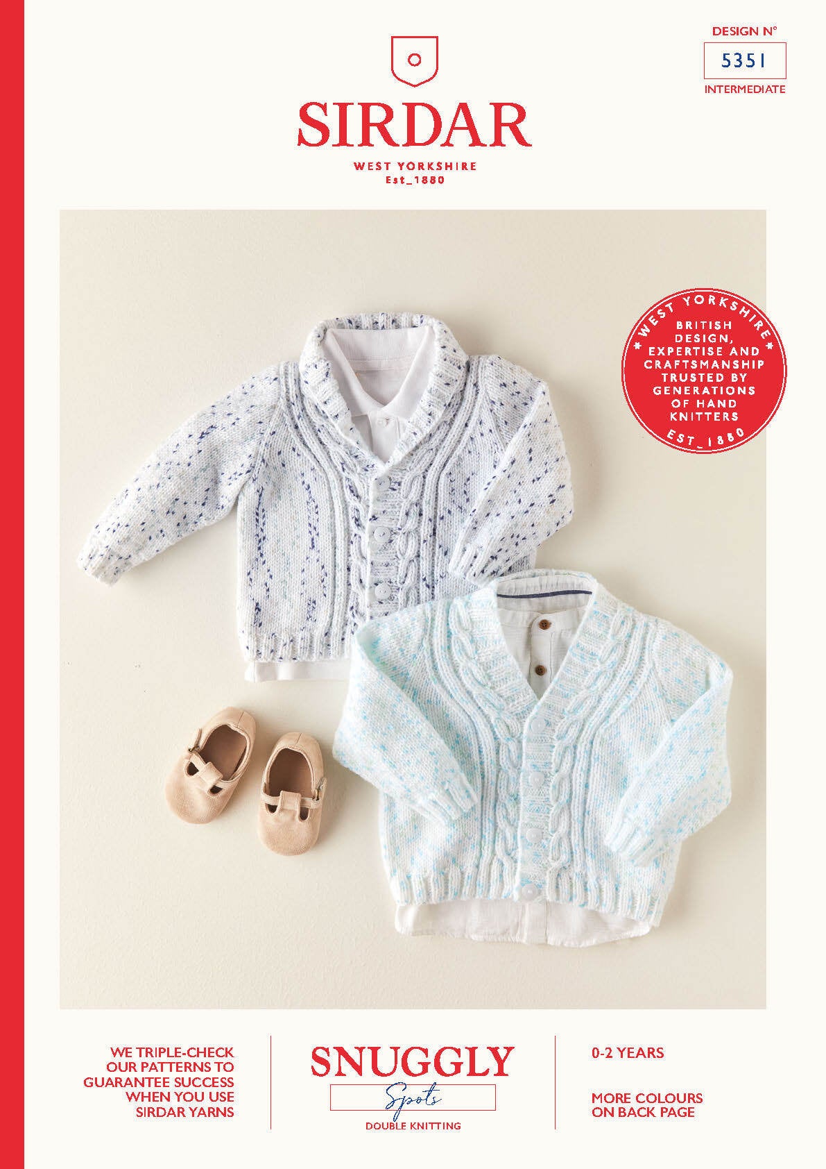 Baby's Cardigans in Sirdar Snuggly Spots DK - 5351 - Leaflet