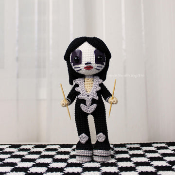 The Catman – Rock Doll Crochet Pattern + Drum Set (Fanart Inspired)