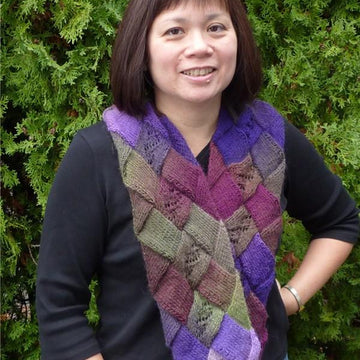Infinity Entrelac Infinity Scarf