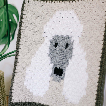C2C Poodle Dog Blanket Square