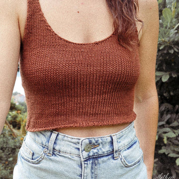 SUNRISE Tank Top 1.0 || knit tank top, basic, wide neckline.