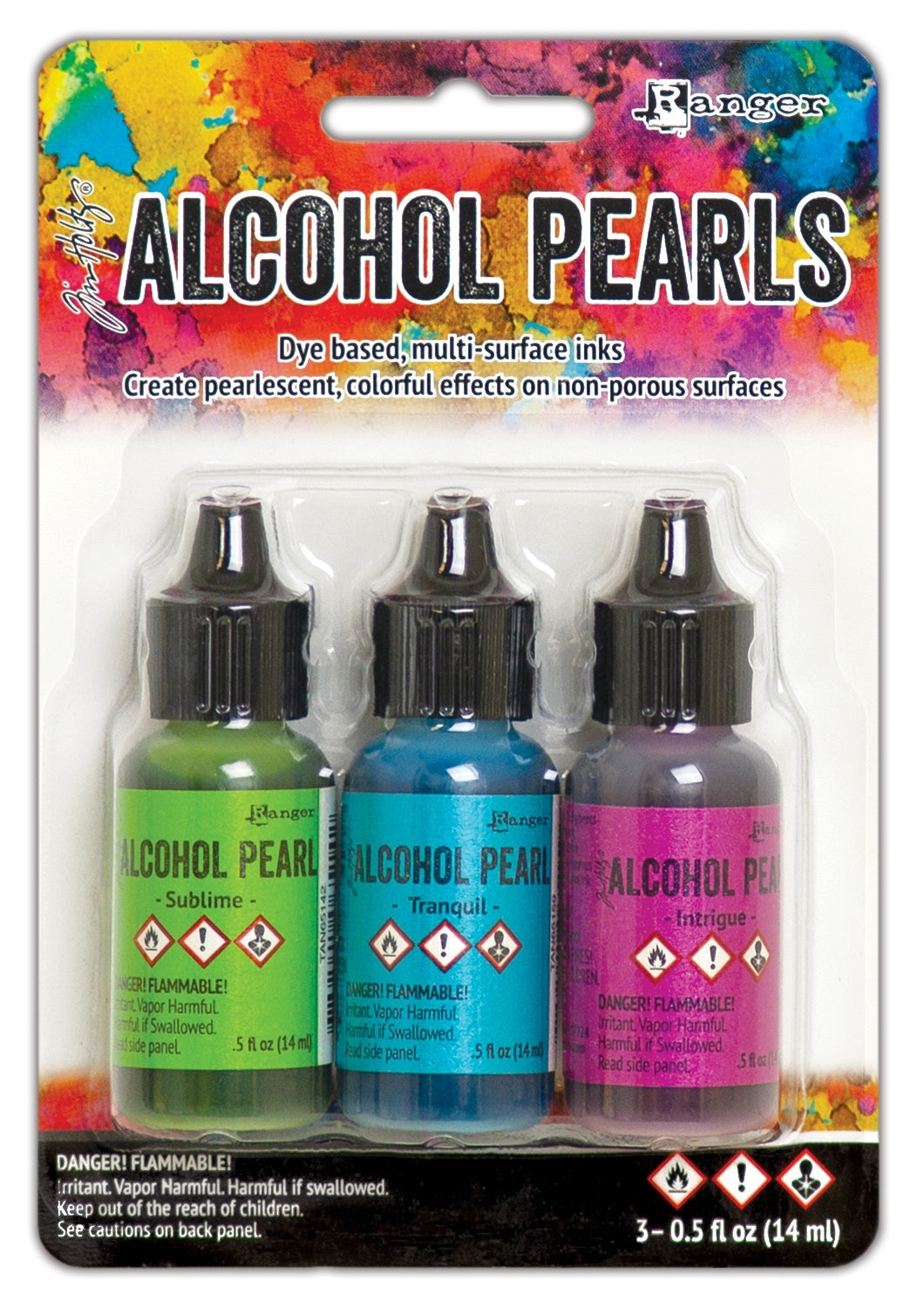 Ranger Tim Holtz Alcohol Ink Pearls Kits 3/Pkg - Kit #2